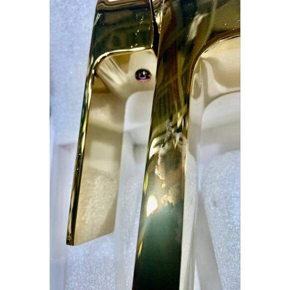 Faucet Leekayer Single Handle Bathroom Vessel Sink Faucet Polish Golden - Picture 4 of 8